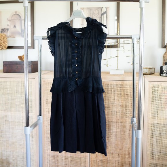 Marc by Marc Jacobs Navy Blue Ruffle Dress - Picture 2 of 3